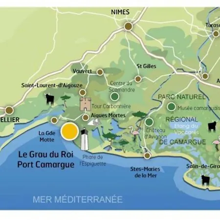 Joli Studio Cabine 2 A 5 Pers ,plein De Charme, Bord De Mer, Port Camargue Apartment *