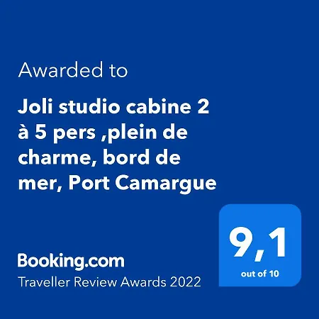 Joli Studio Cabine 2 A 5 Pers ,plein De Charme, Bord De Mer, Port Camargue Le Grau-du-Roi