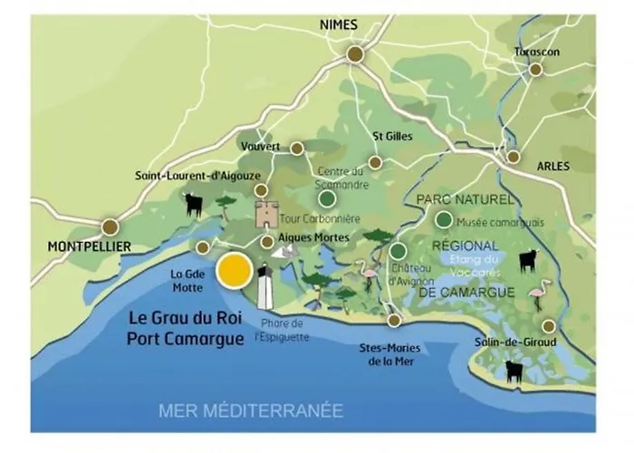 Joli 2 A 5 Pers ,plein De Charme, Bord De Mer, Port Camargue דירה *